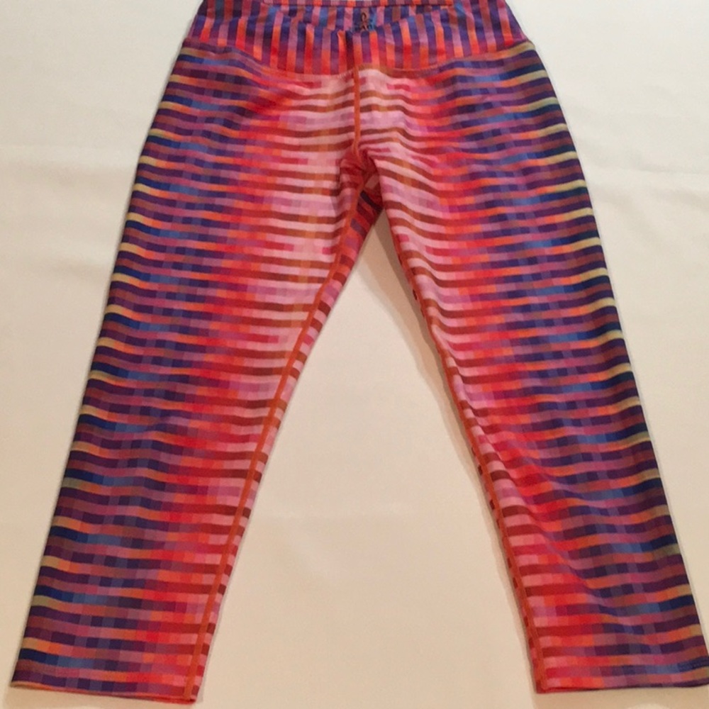 Prana Coral Stripe Roxanne Capri Legging size S